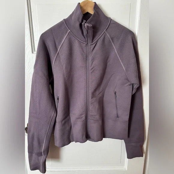 Lululemon End State Full Zip Jacket Dusky Lavendar Sz 10 - Picture 5 of 12